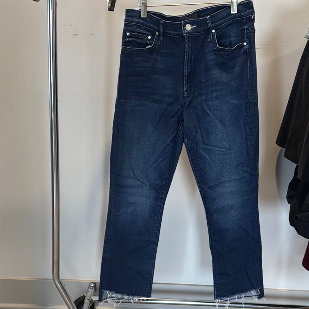 Mother Denim Size 30 Insider Crop Step Fray Jeans